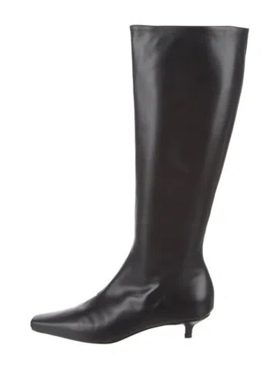 Pre-owned Totême Leather Boots In Black