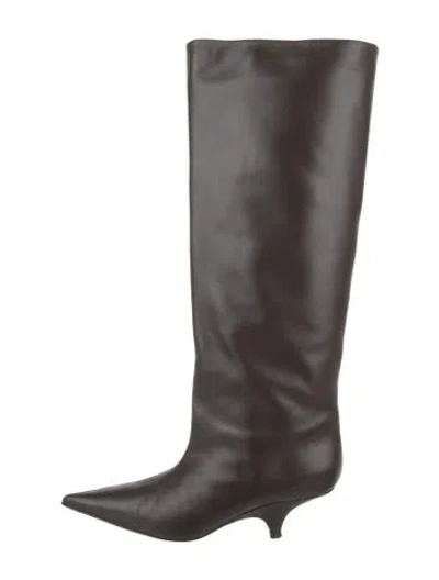 Pre-owned Totême Leather Boots In Brown