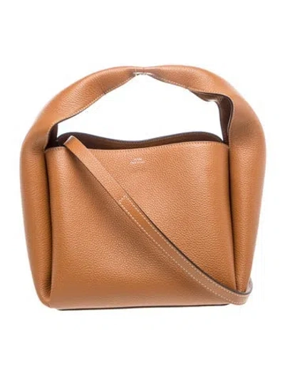 Pre-owned Totême Leather Bucket Bag In Brown