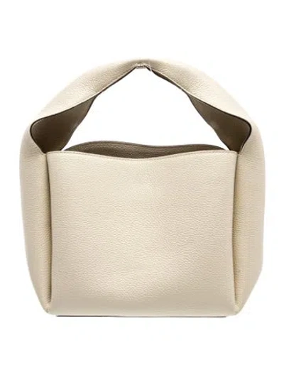 Pre-owned Totême Leather Bucket Bag In Neutral
