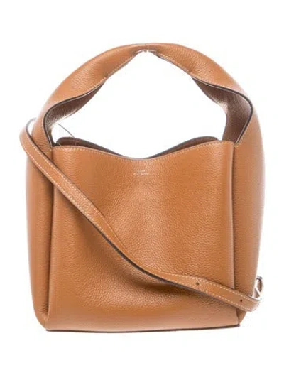 Pre-owned Totême Leather Bucket Bag In Neutrals