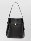 Totême Leather Bucket Bag Shoulder Strap In Black