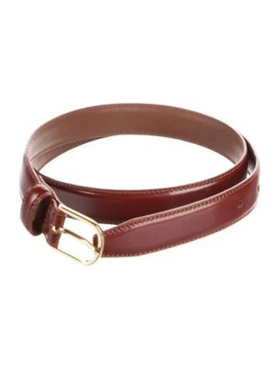 Pre-owned Totême Leather Buckle In Brown