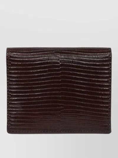 Totême Leather Cardholder In Brown