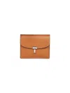 Totême Leather Cardholder With Lock Detail Toteme In Brown