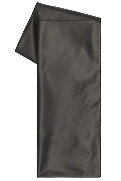 Totême Leather Cashmere Scarf In Black