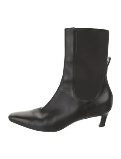 Pre-owned Totême Leather Chelsea Boots In Black