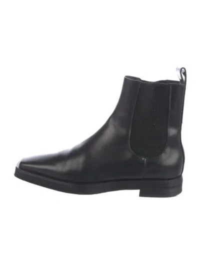 Pre-owned Totême Leather Chelsea Boots In Black