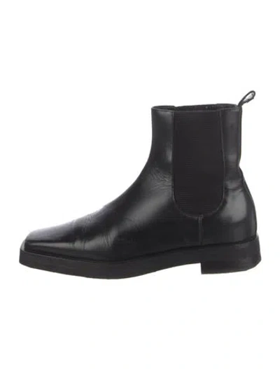 Pre-owned Totême Leather Chelsea Boots In Black