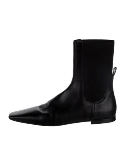 Pre-owned Totême Leather Chelsea Boots In Black