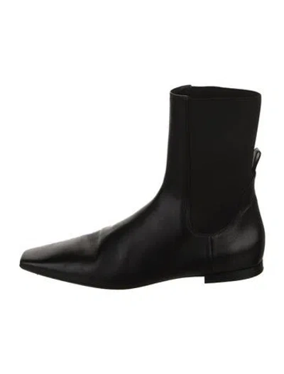 Pre-owned Totême Leather Chelsea Boots In Black