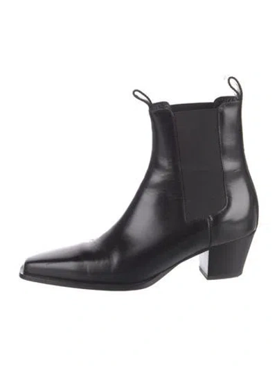 Pre-owned Totême Leather Chelsea Boots In Black