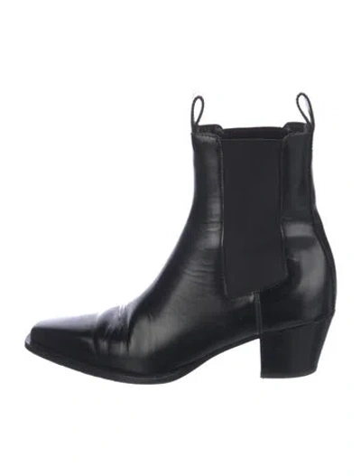 Pre-owned Totême Leather Chelsea Boots In Black