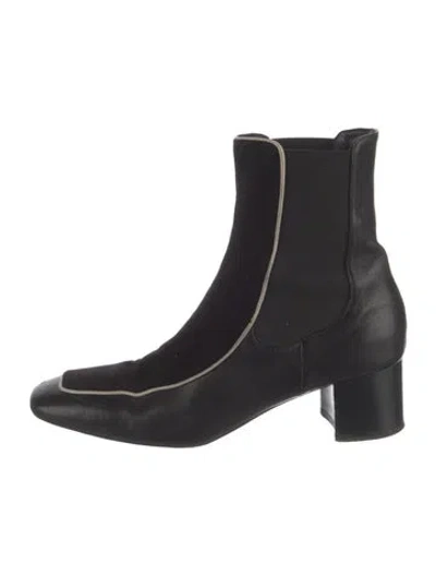 Pre-owned Totême Leather Chelsea Boots In Black