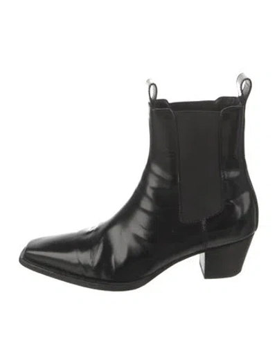Pre-owned Totême Leather Chelsea Boots In Black