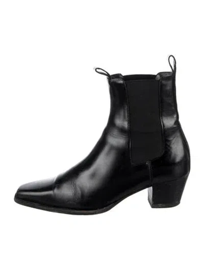 Pre-owned Totême Leather Chelsea Boots In Black