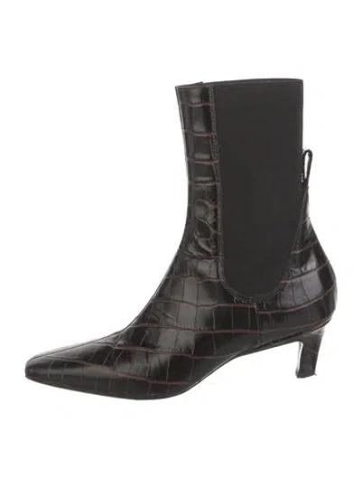 Pre-owned Totême Leather Chelsea Boots In Brown