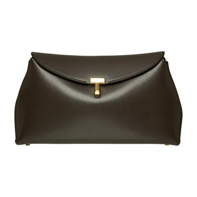 Totême Toteme Leather Clutch In Brown