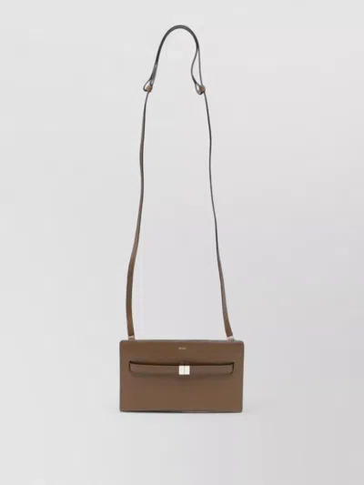 Totême Toteme Belted Leather Crossbody Bag In Brown