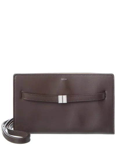 Totême Toteme Leather Crossbody In Purple