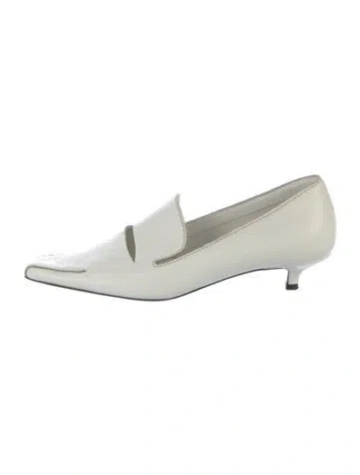 Pre-owned Totême Leather Cutout Accent Pumps In White
