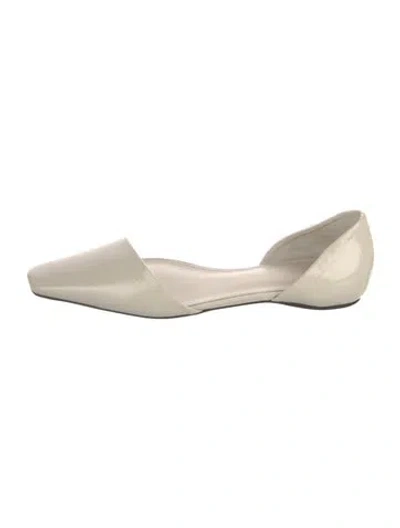 Pre-owned Totême Leather D'orsay Flats In Neutral