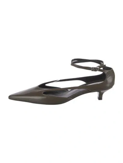 Pre-owned Totême Leather D'orsay Pumps In Black