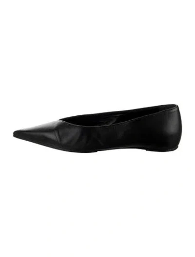 Pre-owned Totême Leather Flats In Black