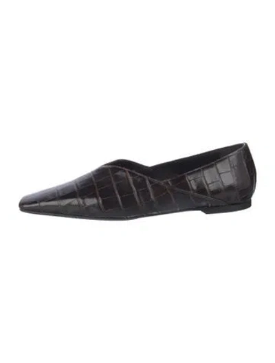 Pre-owned Totême Leather Flats In Black