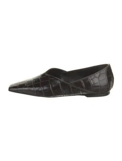 Pre-owned Totême Leather Flats In Black
