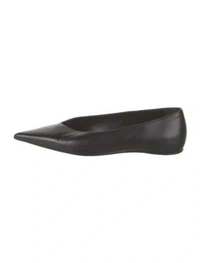 Pre-owned Totême Leather Flats In Black