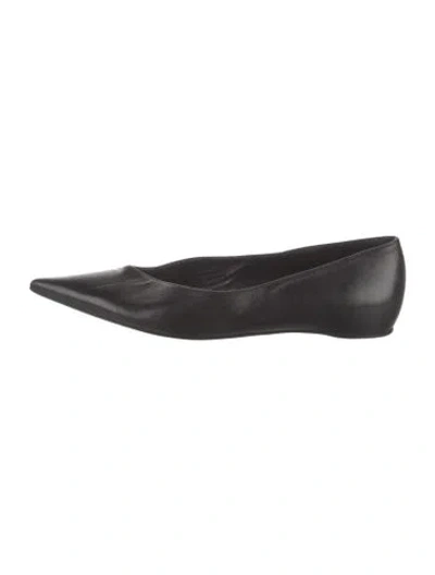 Pre-owned Totême Leather Flats In Black