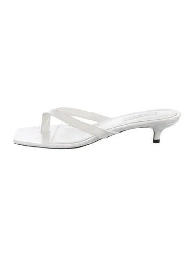 Pre-owned Totême Leather Flip Flops In Neutrals