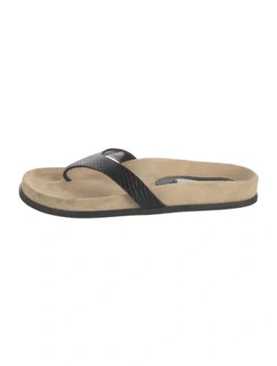 Pre-owned Totême Leather Flip Flops In Neutrals