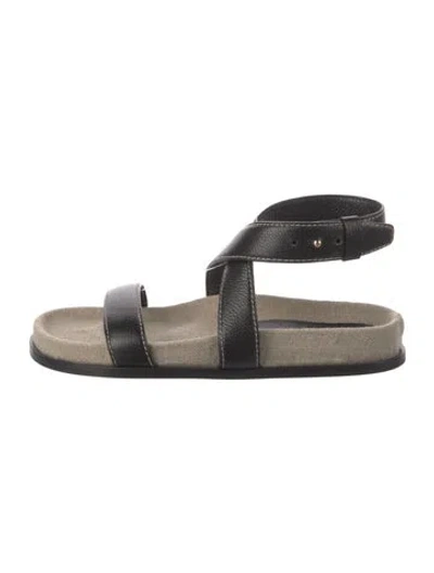 Pre-owned Totême Leather Gladiator Sandals W/ Tags In Neutral