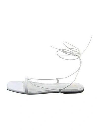 Pre-owned Totême Leather Gladiator Sandals In White