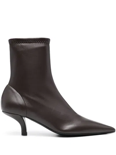 Totême Leather Heel Boots