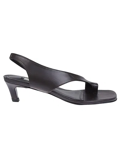 Totême Toteme Leather Heel Thong Sandals