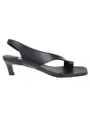 Totême Toteme Leather Heel Thong Sandals In Black