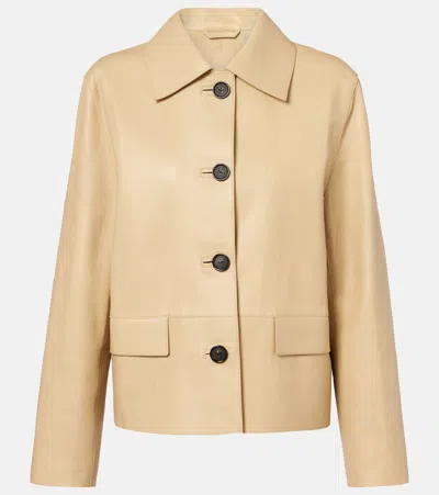 Totême Toteme Light Beige Lamb Leather Jacket In Neutral