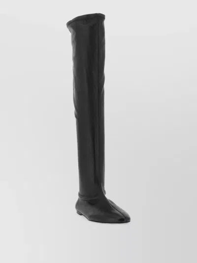 Totême Leather Knee-high Boots In Black