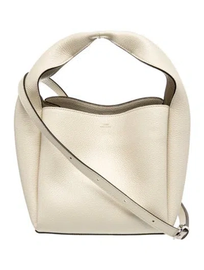 Pre-owned Totême Leather Leather Bucket Bag Small In Neutral