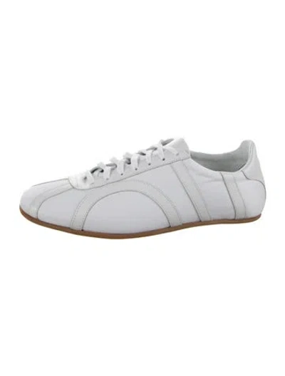 Pre-owned Totême Leather Leather Trim Embellishment Athletic Sneakers In White