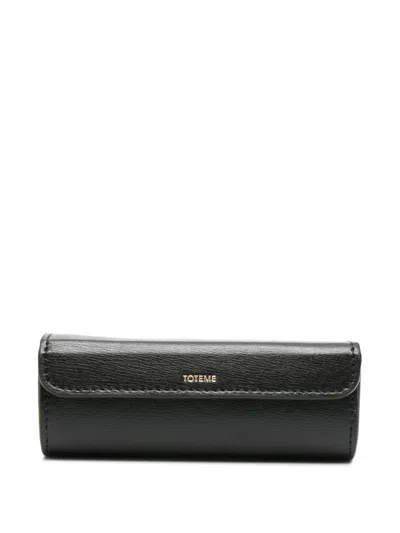 Totême Leather Lipstick Case In Black