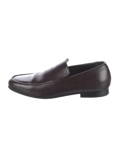 Pre-owned Totême Leather Loafers In Black