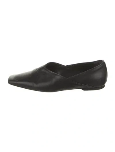 Pre-owned Totême Leather Loafers In Black