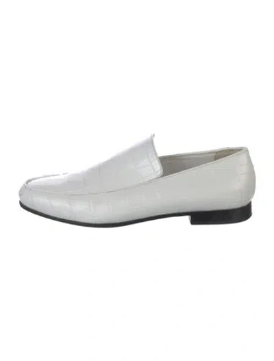Pre-owned Totême Leather Loafers In White