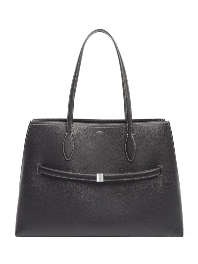 Totême Toteme Leather Lounge Tote Black