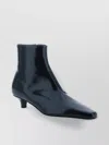 Totême Leather Mid Heel Ankle Boot
