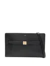 Totême Toteme Belted Leather Crossbody Bag In Black